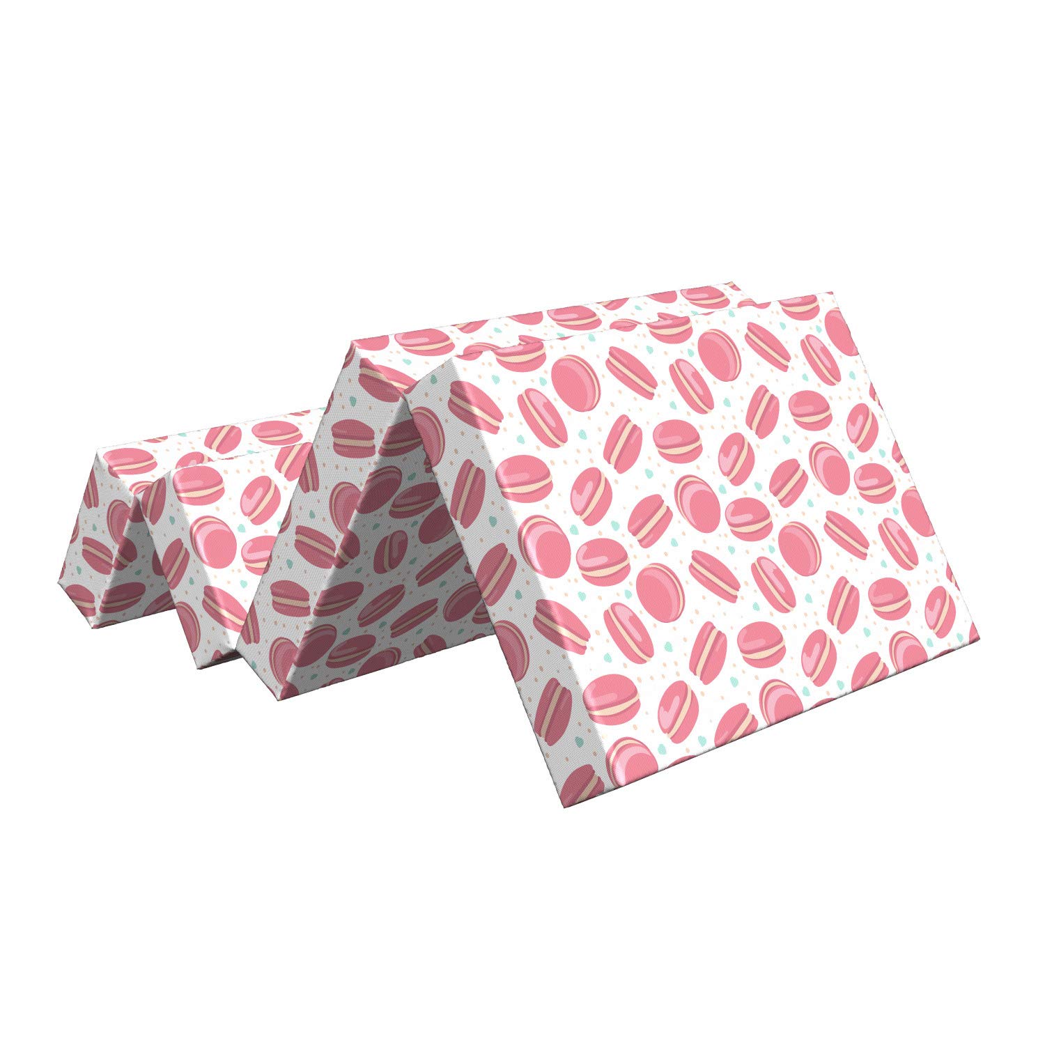 Ambesonne Sweets Foldable Mattress - Macaron Cookies Design, 74.8