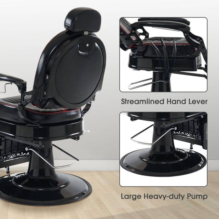 Maxwell Professional Barber Chair - Heavy Duty Hydraulic Salon Styling Chair for Hairdressers & Barbers - Perfect for Barber Shops, Salons & Home Use