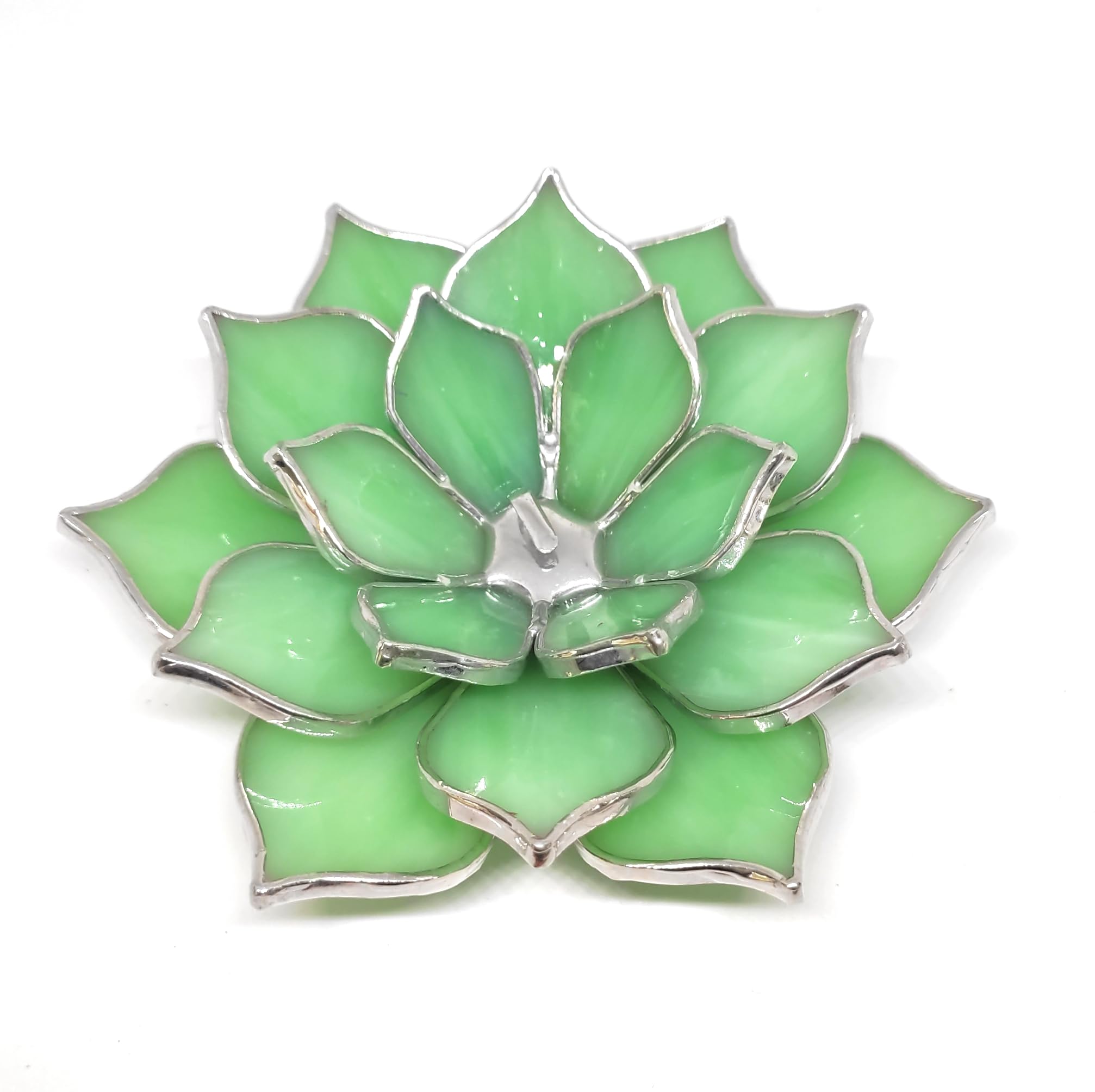 Green Opalescent Glass Ring Dish - Wedding Ring Holder for Engagement & Ceremony Decor - Succulent Ring Tray Alternative to Ring Bearer Pillow - Perfect for Spring Weddings & Morning Beauty Rituals