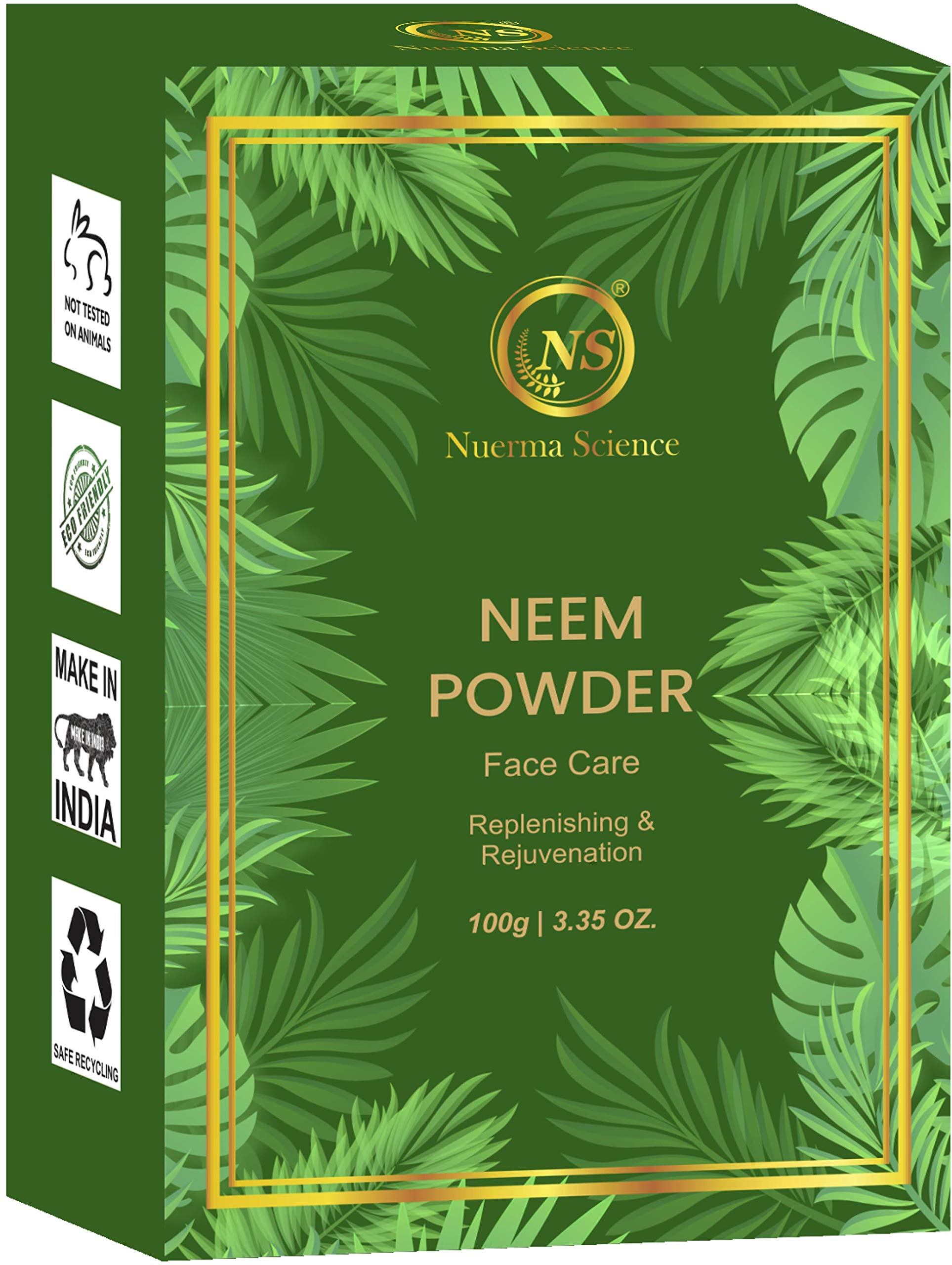 Pure Neem Leaves Powder 100g - Organic Neem Powder for Acne Treatment, Dandruff Control & Hair Cleansing | Skin Care, Hair Care, Natural Remedies for Pimple-free Skin & Healthy Scalp