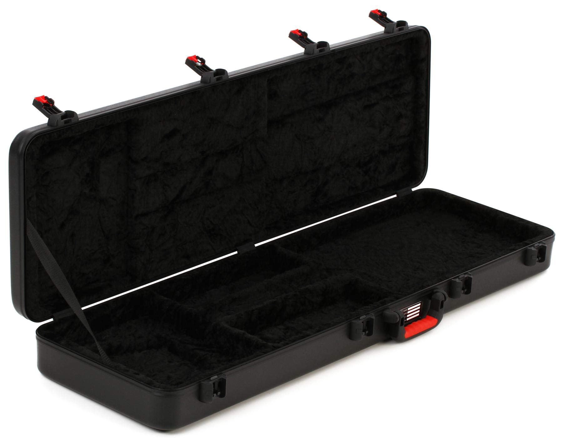 3-Pack Gator GTSA-GTRBASS ATA Molded Bass Guitar Case with TSA Latches - Heavy Duty Protection for Travel & Storage - Perfect for Musicians, Bands & Touring Professionals