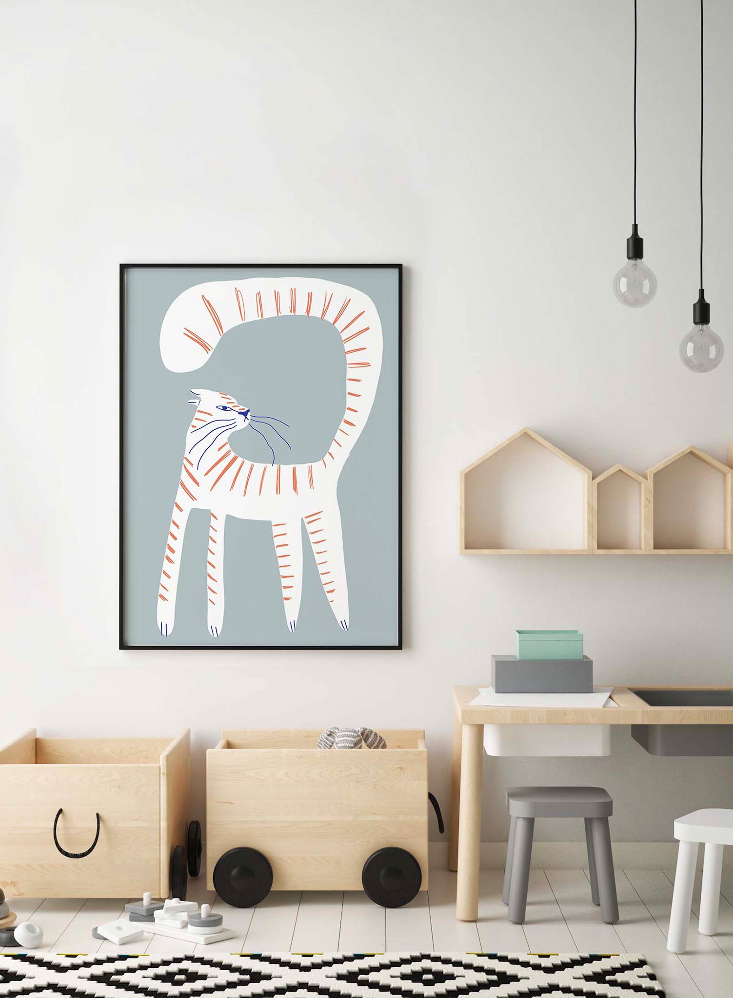 Cute Kitty Attitude Poster - Funny Cat Wall Art Decor for Home, Office & Gifts - Perfect for Living Room, Bedroom & Workspace