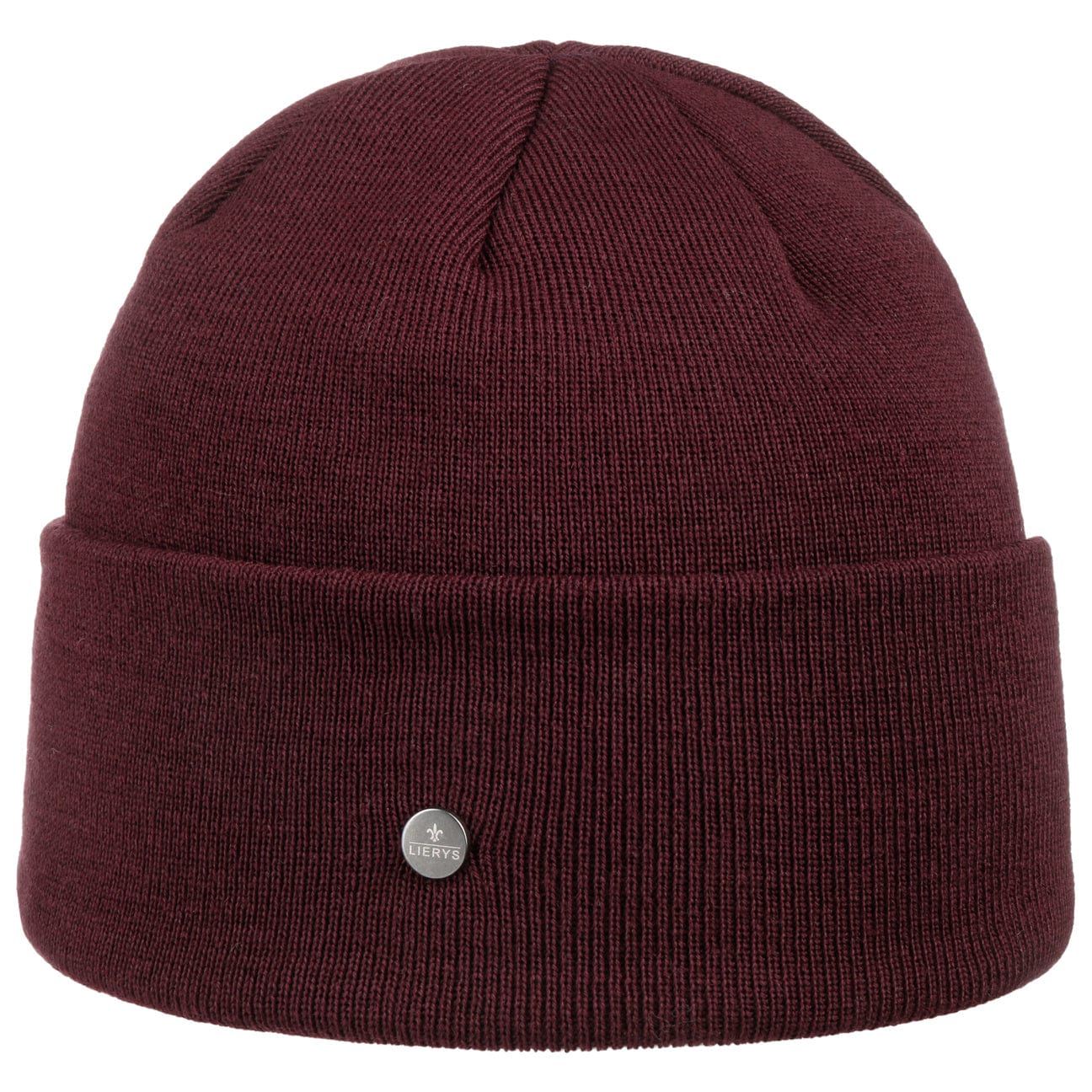 Lierys GOTS Certified Merino Wool Knit Hat with Foldable Cuff - Warm Winter Beanie for Outdoor Activities, Skiing & Hiking
