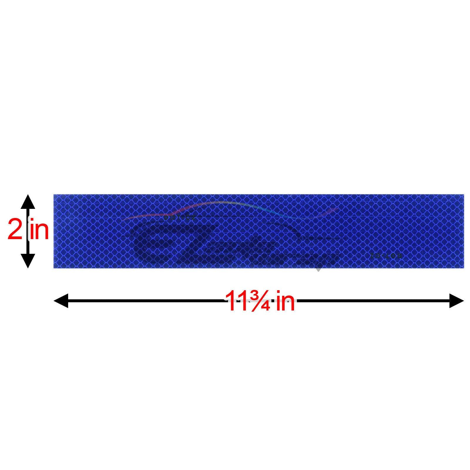 EZAUTO WRAP DOT-C2 Blue Reflective Tape - 1 Foot Safety Warning Strips (10 Pack, 10 Feet Total) for Trailers, RVs & Trucks - DOT Certified Conspicuity Tape for Night Visibility & Road Safety