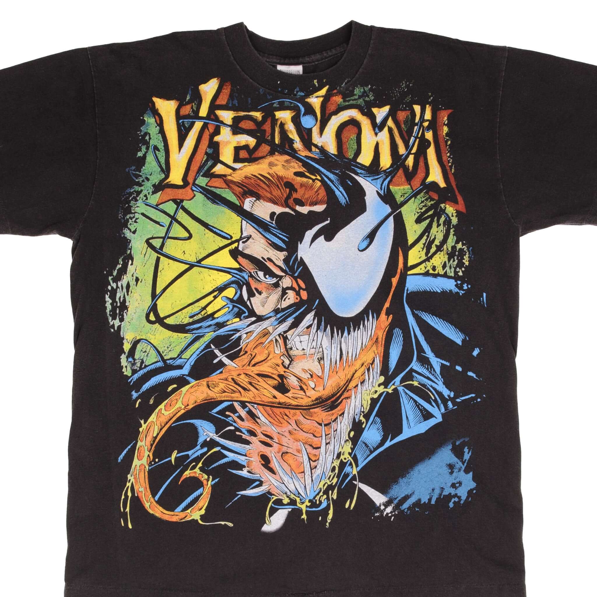 Marvel Venom Returns All Over Print T-Shirt - Bootleg Style, Single Stitch, Size Large | Casual Wear, Cosplay & Superhero Fan Gift