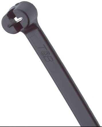 Thomas & Betts TYB2315MX 7-Inch 18lb UV-Resistant Black Cable Ties (1000-Pack) - Heavy Duty Wire Management for Outdoor & Industrial Use