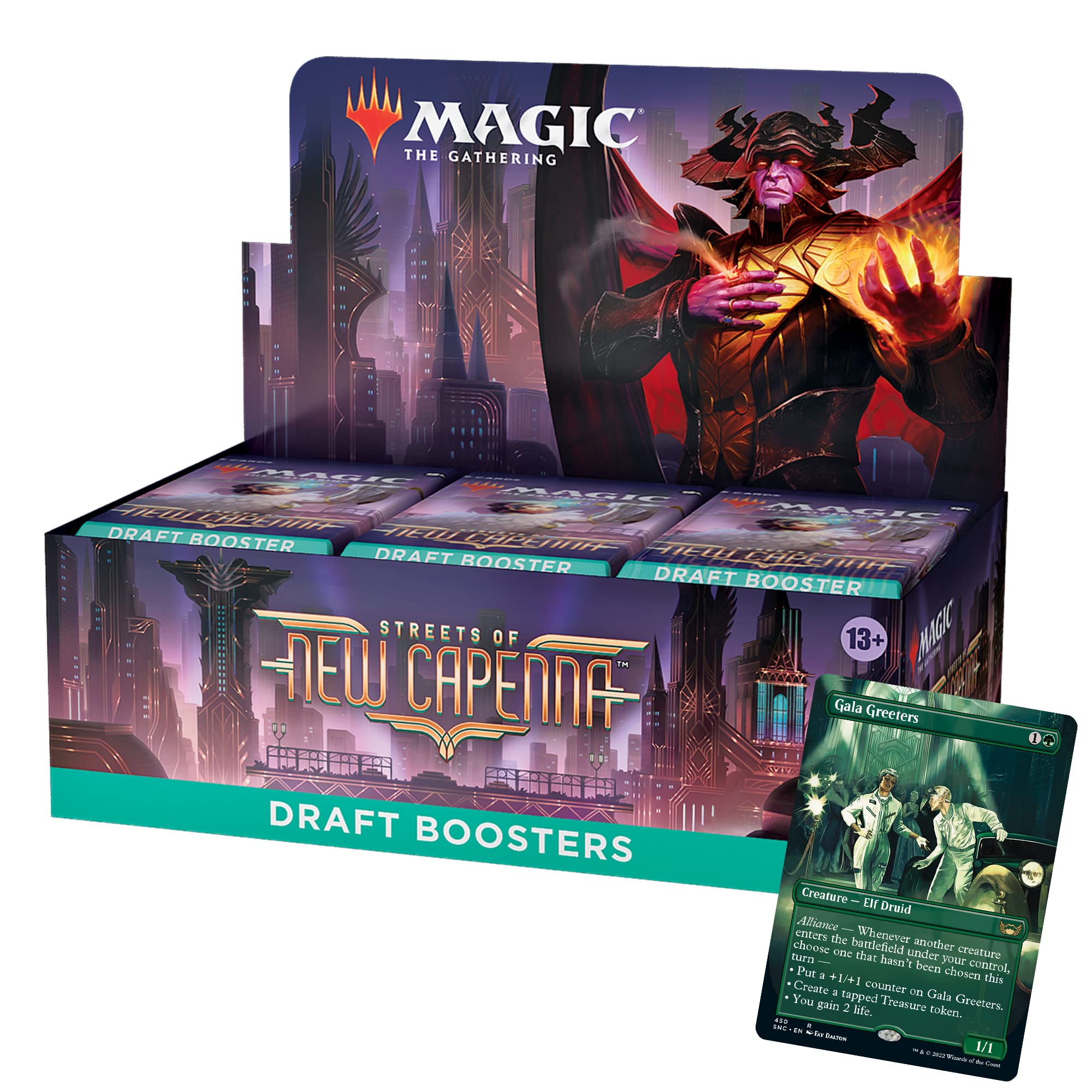 Magic: The Gathering Streets of New Capenna Draft Booster Box - 36 Packs + 1 Box Topper (541 Cards) | MTG Collectible Trading Card Game for Deck Building & Strategy Play | Perfect for Game Nights & Tournaments