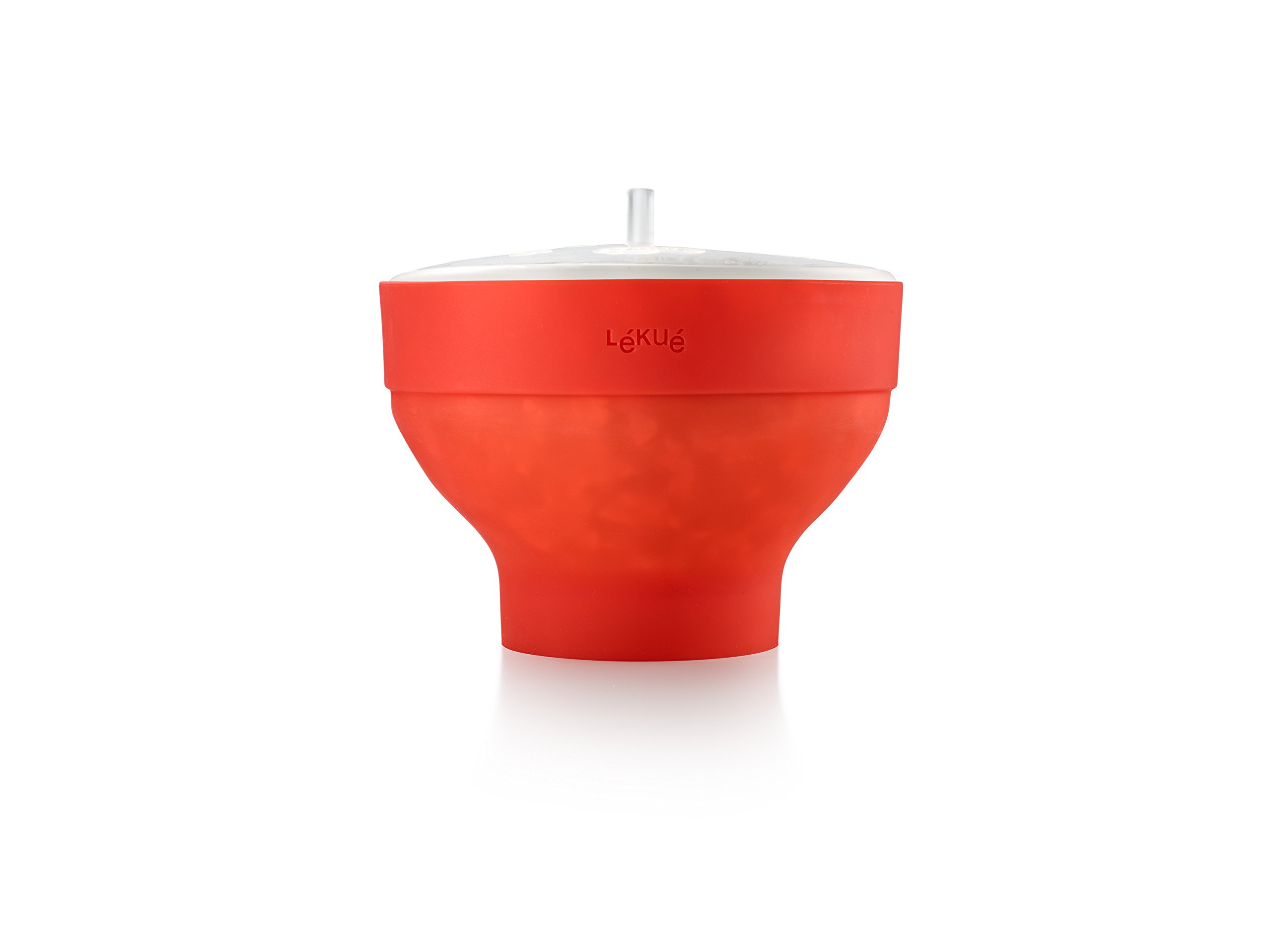 Lekue Red Microwave Popcorn Popper - BPA-Free Popcorn Maker for Healthy Snacks - Perfect for Movie Nights, Parties & Home Use
