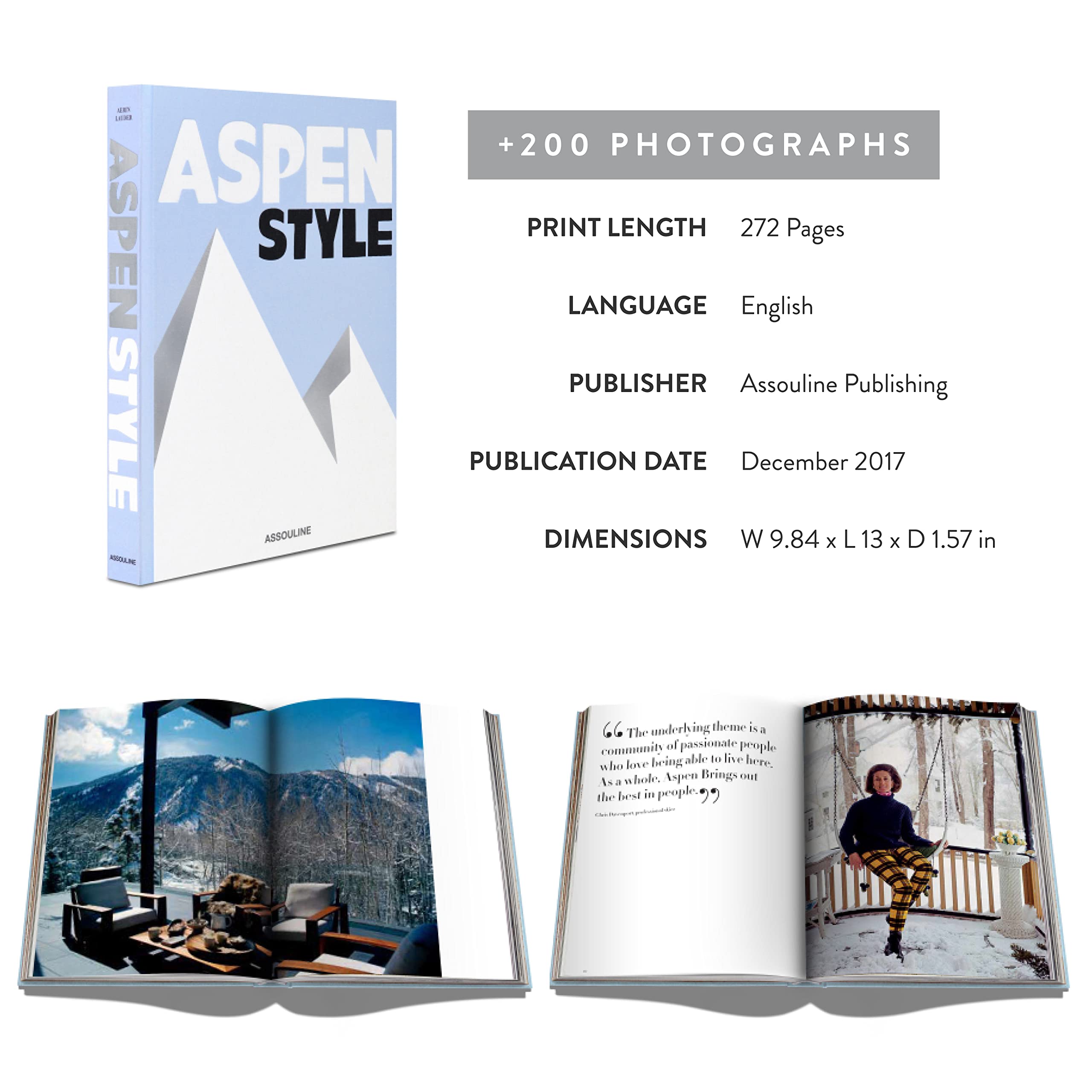Aspen Style - Luxury Coffee Table Book by Assouline | Perfect for Home Decor, Interior Design & Gift Giving