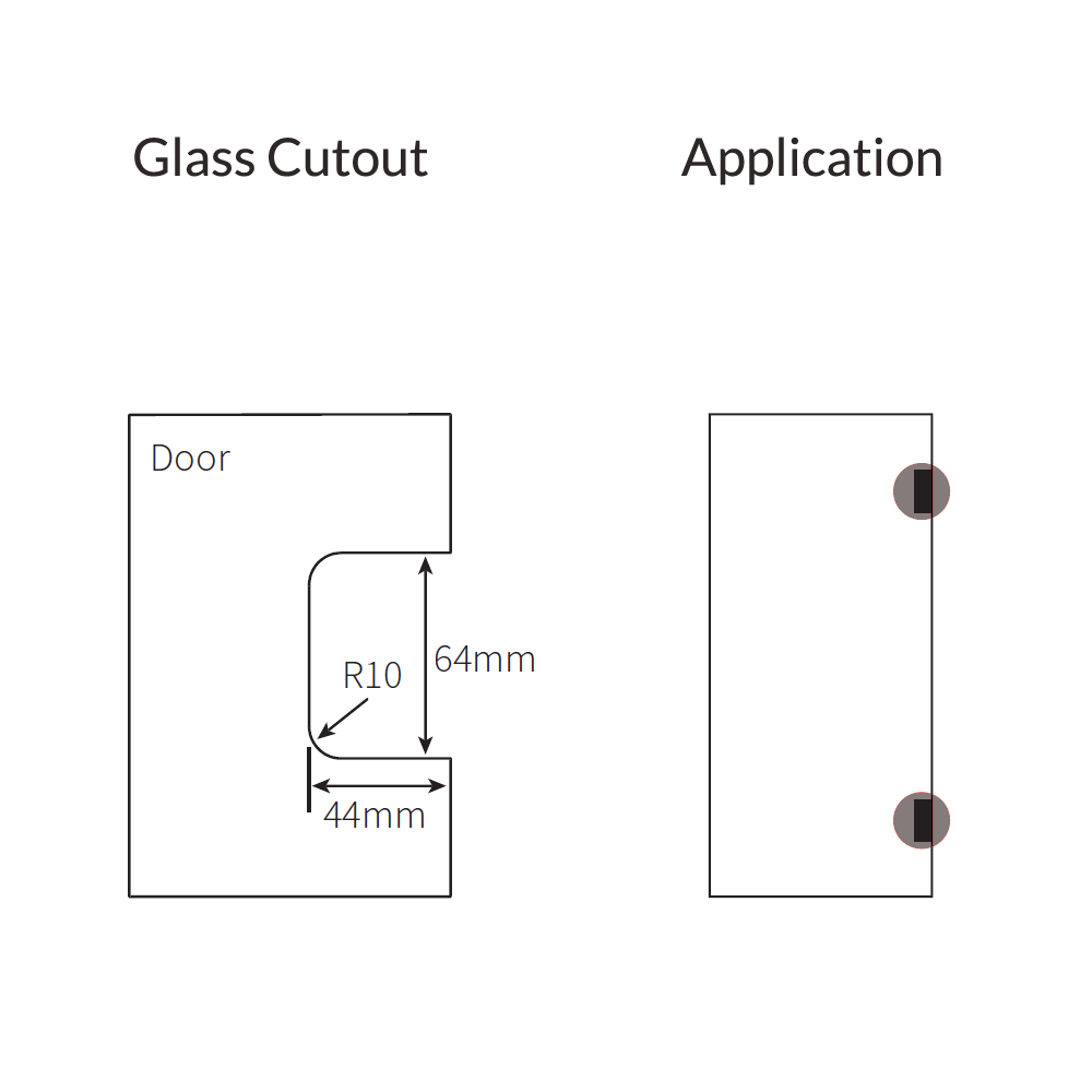 FORGE White Shower Hinge - L Shape 90 Degree Glass to Wall Mount for 10mm Thick Glass - Matt White Finish - Perfect for Frameless Shower Enclosures & Bathroom Glass Doors