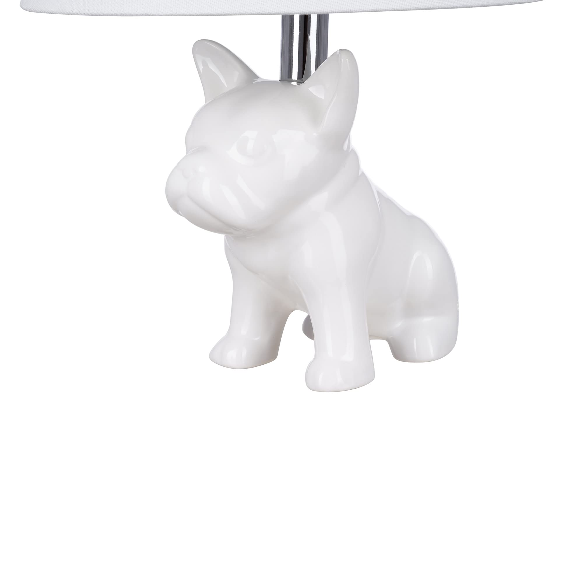 Whimsical Ceramic French Bulldog Desk Lamp - 15.5