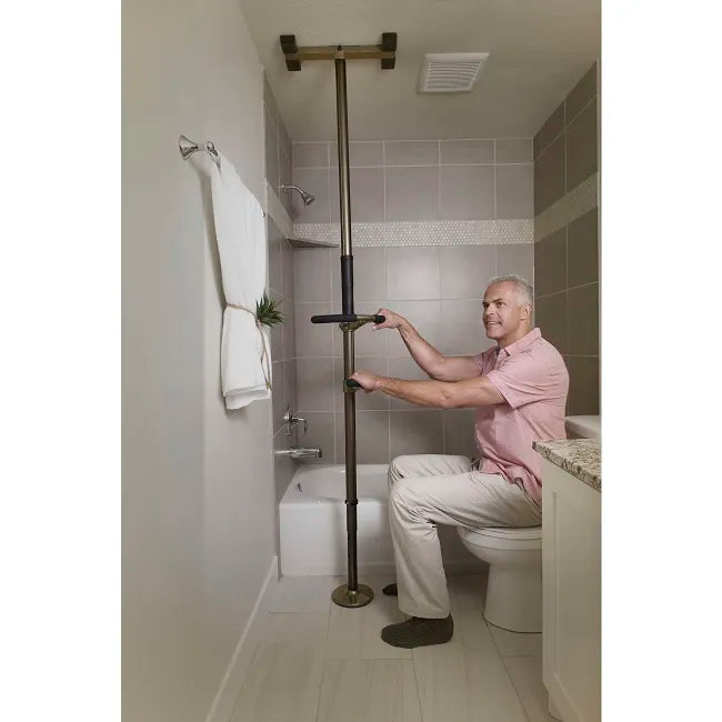 Signature Life Sure Stand Pole with 2 Handles - Adjustable Walking Cane for Seniors & Mobility Support - Ideal for Hiking, Travel & Daily Use