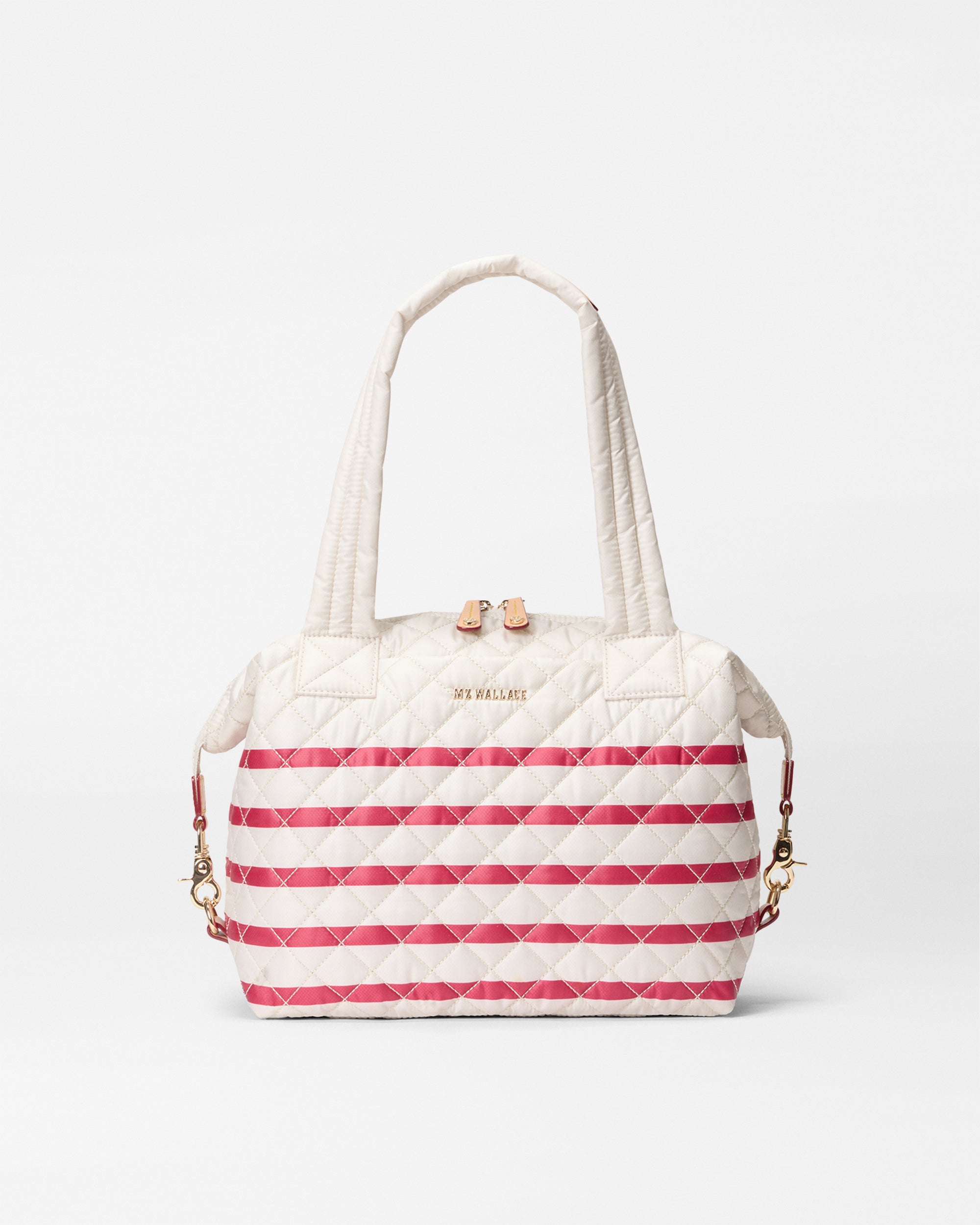 Sandshell & Apple Charter Stripe Medium Sutton Deluxe Tote Bag - Stylish & Spacious for Work, Travel & Beach Days
