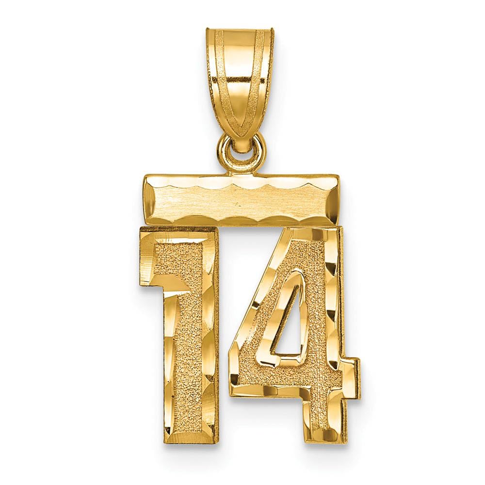 14k Yellow Gold Black Bow Pendant - Varsity Collection for Gifts & Jewelry