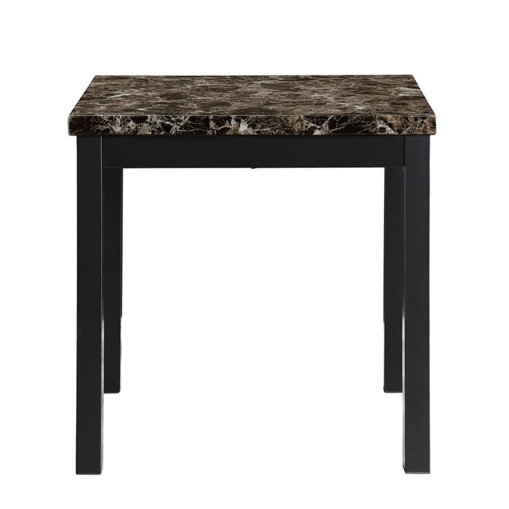 Homelegance Tempe 3-Piece Faux Marble Coffee Table Set with Side Tables - Brown - Perfect for Living Room, Lounge & Office Decor