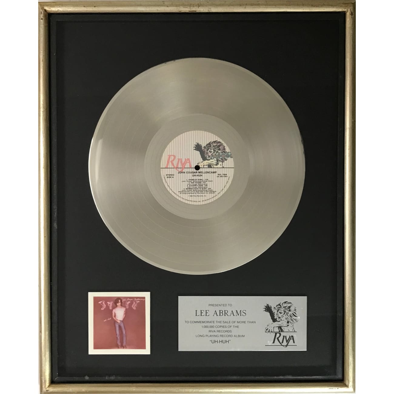John Cougar Mellencamp Uh Huh Vinyl Record - 1980s Riva Records Award Winner - Perfect for Vintage Music Collectors & Retro Listening Parties