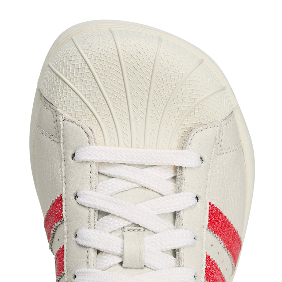 Avavav Superstar Modified Sneakers - Crystal White & Red Colorway | Trendy Women's Fashion Shoes for Casual Wear & Street Style