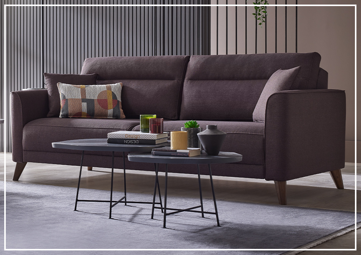 Enza Home Alto 3-Seater Full XL Size Convertible Fabric Sofa Bed with Hidden Storage | Modern Sleeper Sofa for Small Spaces, Guest Room & Apartment Living