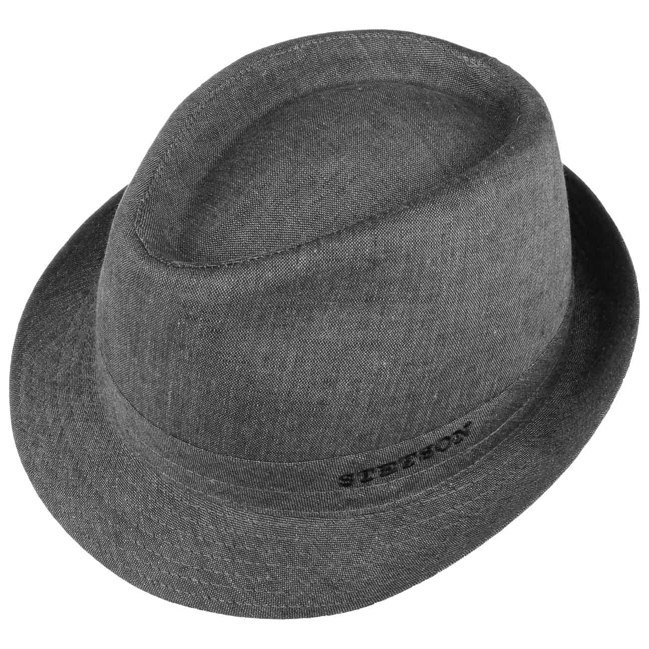Stetson Geneva Linen Trilby Hat for Men - Classic Summer Fedora with Brim - Perfect for Outdoor Events, Weddings & Beach Vacations
