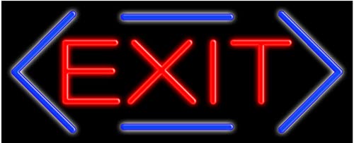Exit Glass Neon Sign #10790 - Handmade in USA - Perfect for Bars, Restaurants & Themed Decor