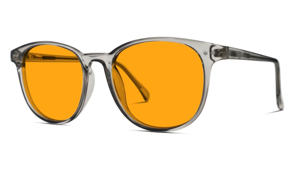 Blue Light Blocking Glasses for Sleep & Eye Strain Relief - SunDown Billie Blue Pearl Grey - Perfect for Nighttime Use, Gaming & Computer Work