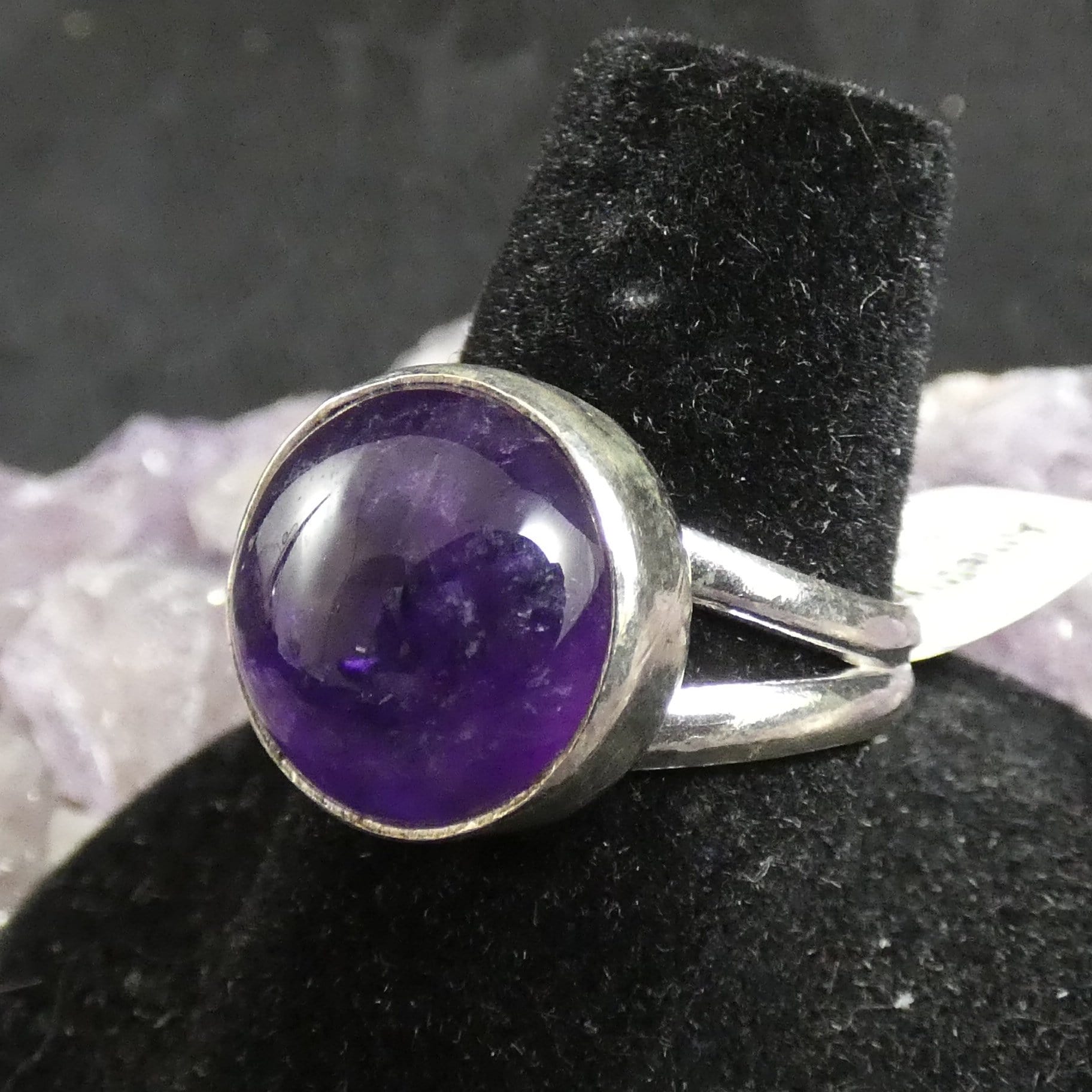 Natural Amethyst Sterling Silver Ring for Women - Size 7.75 | Elegant Purple Gemstone Jewelry Gift for Birthday, Anniversary & Valentine's Day | Perfect for Everyday Wear, Special Occasions & Spiritual Healing