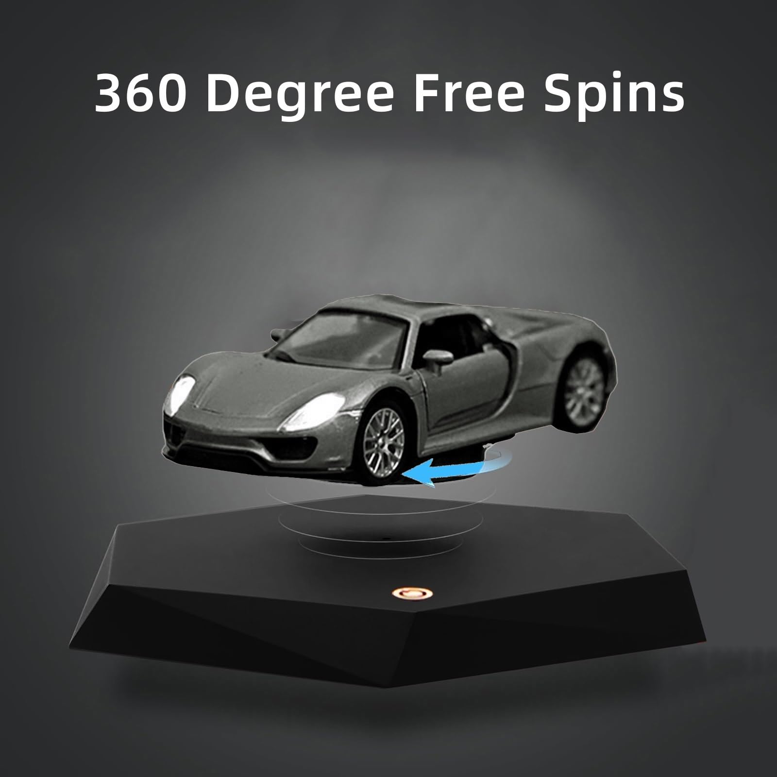 360° Rotating Levitating Display Model Car - Magnetic Floating Stand for Small Car Decoration | Unique Tech Gift for Car Lovers, Office Desk Toy & Modern Home Decor | Perfect for Birthday Presents, Man Cave Display & STEM Education