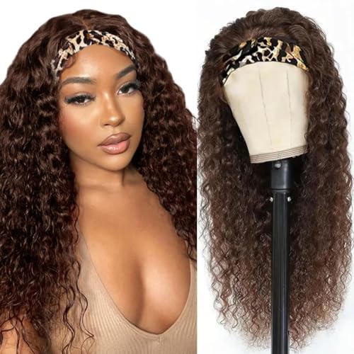 Chocolate Brown Headband Wig