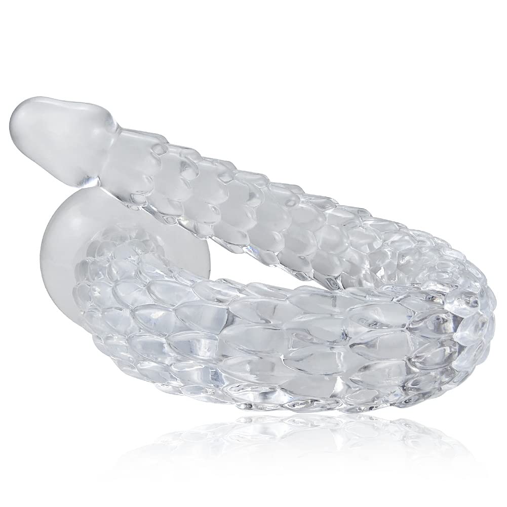Extra Long 16 Inch TPE Anal Plug - Transparent Stretching Dildo for G-Spot & Prostate Stimulation - Flexible Adult Sex Toy for Men, Women & Couples - Beginner to Advanced Anal Training & Pleasure Play