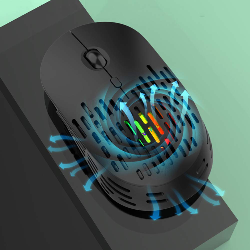 Wireless Mouse with Hollow-Out Ventilation, Dual Mode Bluetooth, Silent Click, Optical Sensor & Type-C Charging - Perfect for Office, Gaming & Travel Use