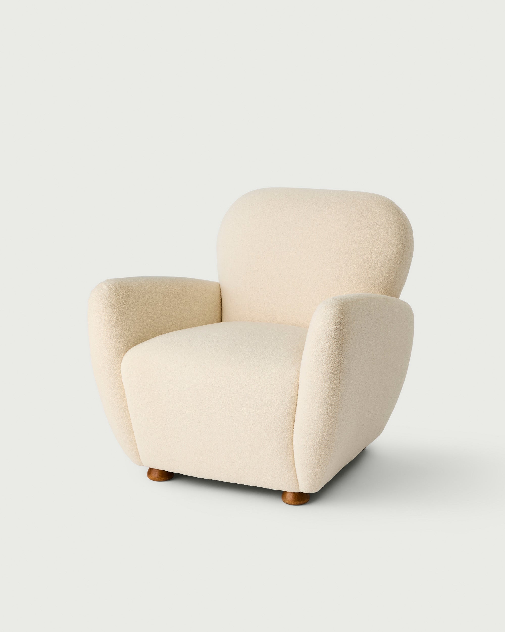 Edith Armchair Ivory - Modern Upholstered Accent Chair for Living Room, Bedroom, or Office - Comfortable & Stylish Home Decor
