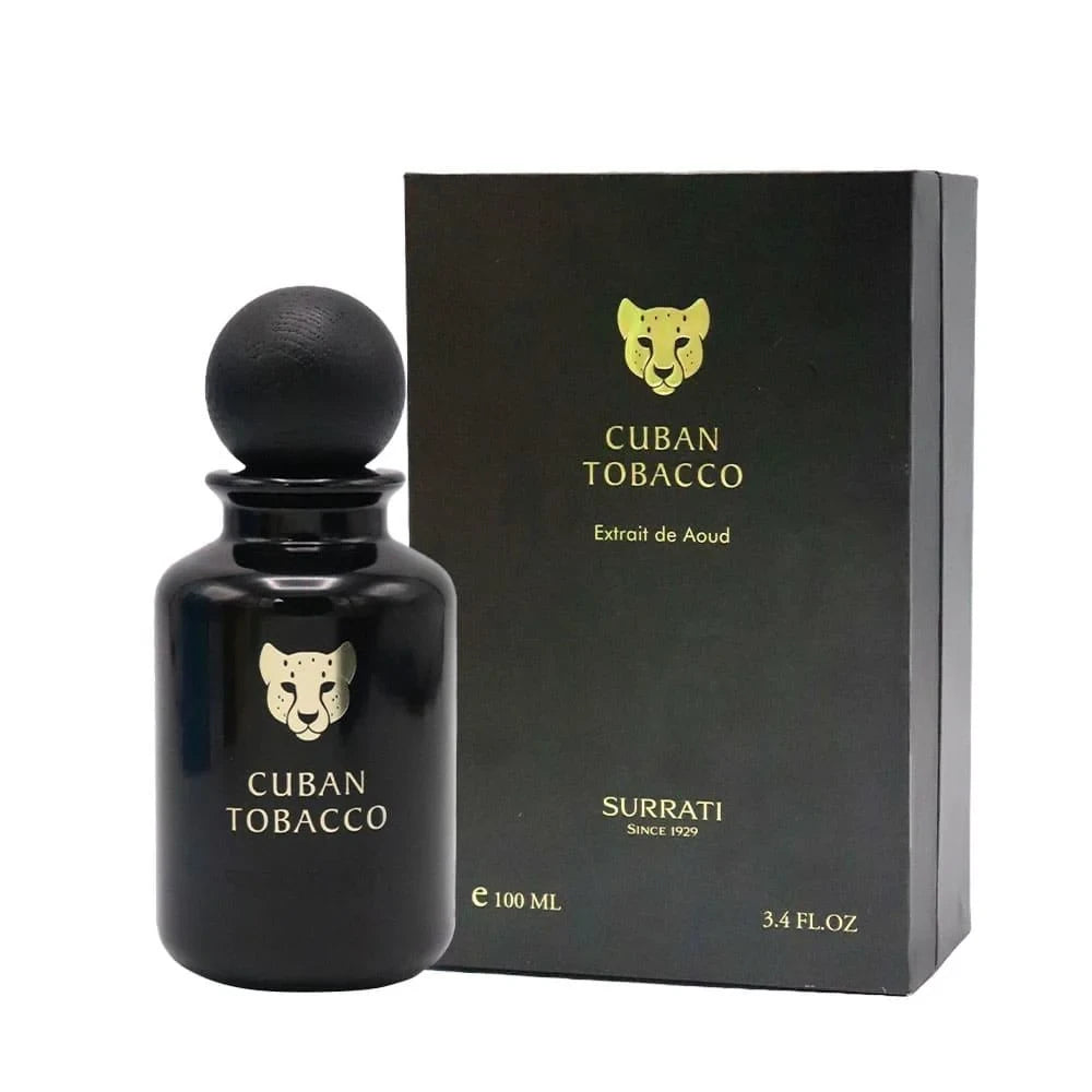 Premium Cuban Tobacco & Oud Extrait Perfume 100ml - Luxury Unisex Fragrance for Evening Wear & Special Occasions