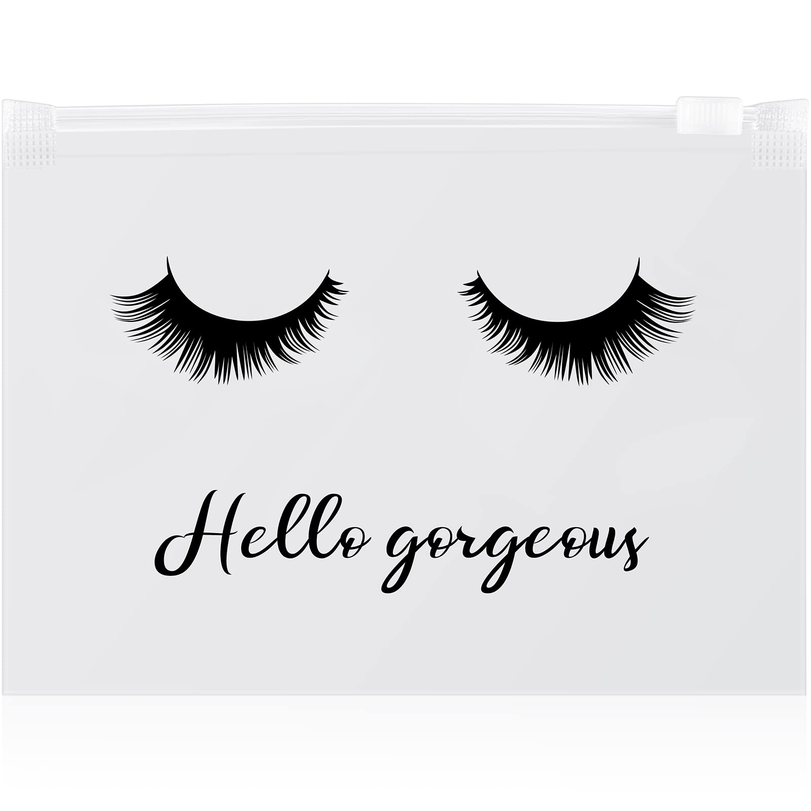 75-Piece Waterproof Eyelash Aftercare Packaging Bags with Zipper - 6x4 Inch White Travel Cosmetic Pouches for Women & Girls - Perfect for Lash Extensions, Makeup Storage & Toiletry Organization