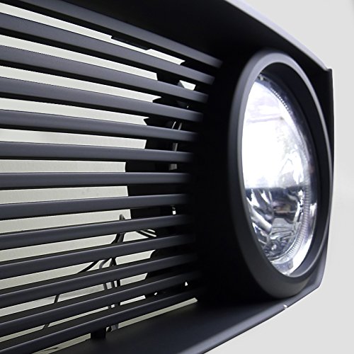 Spec-D Tuning HG-MST05HFOGBK Black Halo LED Fog Lights with Grille for 2015-2023 Ford Mustang Coupe & Convertible | Upgrade Headlight Style & Night Visibility | Perfect for Street Racing & Car Shows