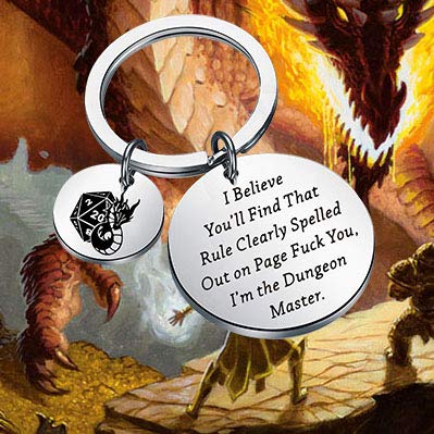 Funny Dragon Keychain for Gamers - Perfect Geek Gift for Game Lovers | Great for Cosplay, Conventions & Gaming Events