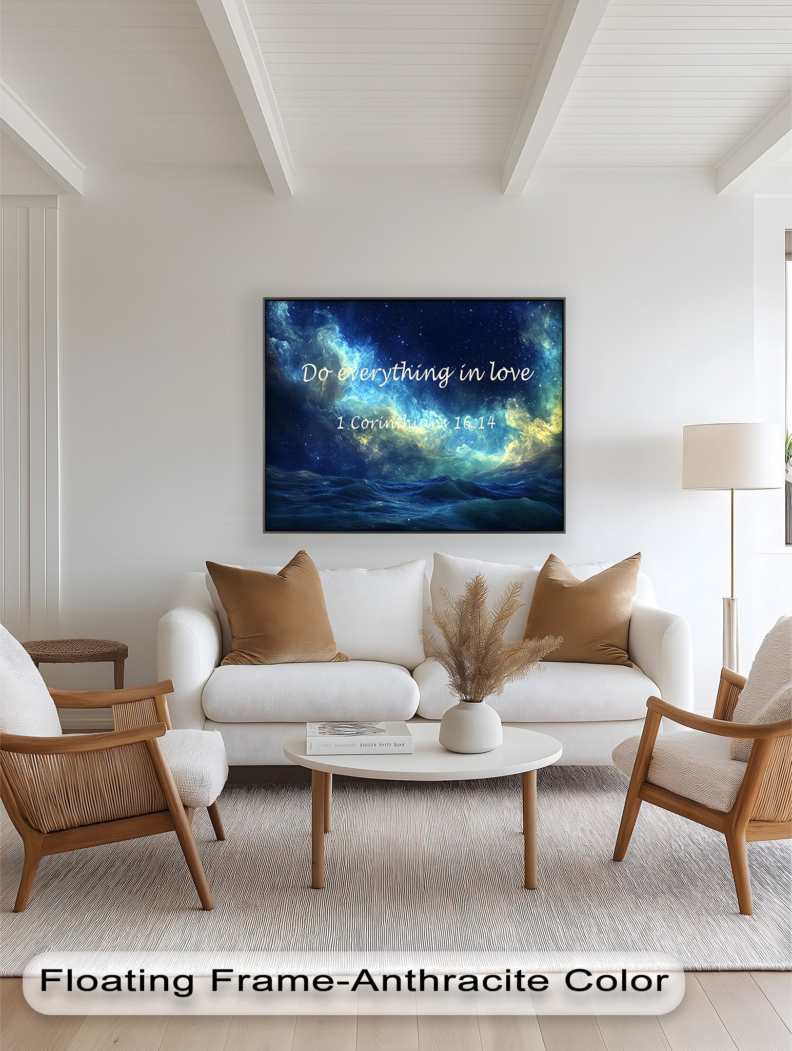 1 Corinthians 16:14 Bible Verse Canvas Print - Christian Wall Art with Love and Faith Scripture - Perfect for Home Decor, Church Gifts & Spiritual Inspiration
