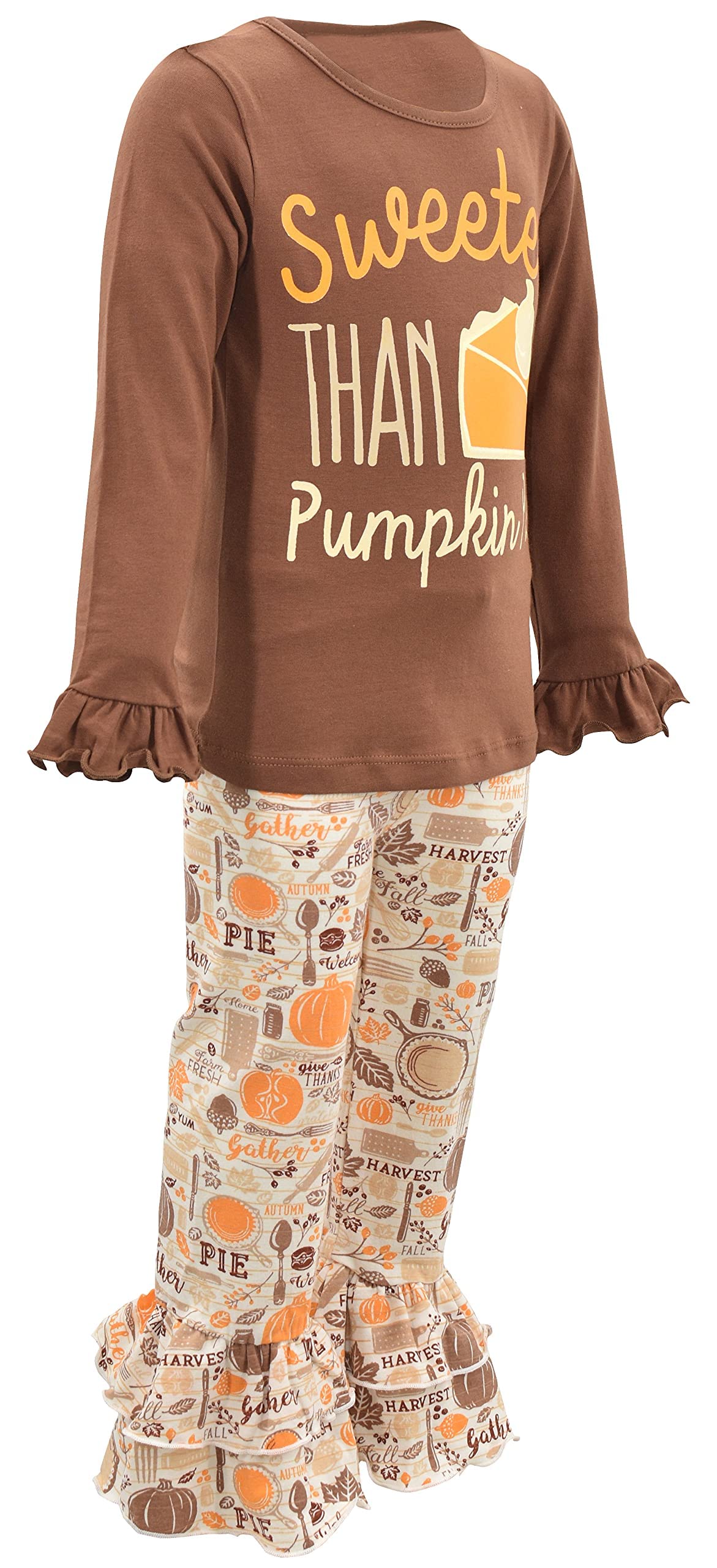 Unique 2-Piece Baby Girl Outfit - Ruffle Leggings & Long Sleeve Shirt Set for Toddlers | Playtime & Photo Shoots
