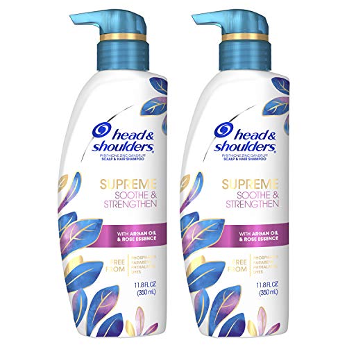 Head & Shoulders Soothe & Strengthen Shampoo for Dry Scalp - 11.8 Fl Oz Twin Pack (2 Bottles) - Anti-Dandruff & Scalp Care - Perfect for Daily Hair Wash & Scalp Hydration