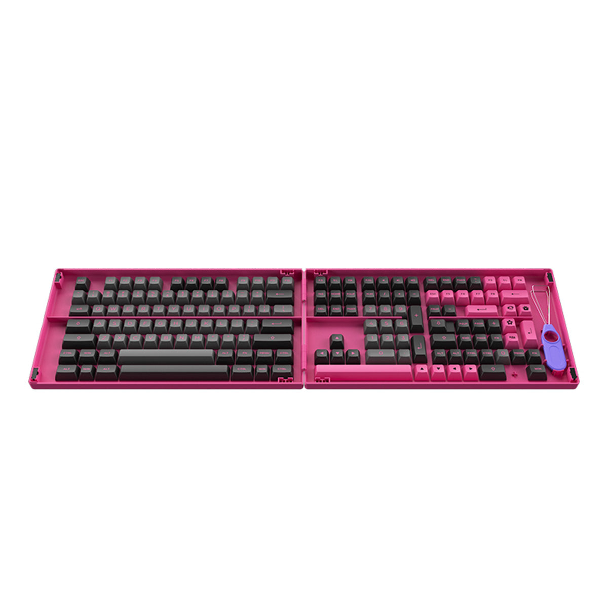 Akko Black and Rose Fullset PBT Doubleshot ASA Profile 197 pcs Keycaps - Premium Mechanical Keyboard Keycap Set for Gaming, Typing & Custom Builds