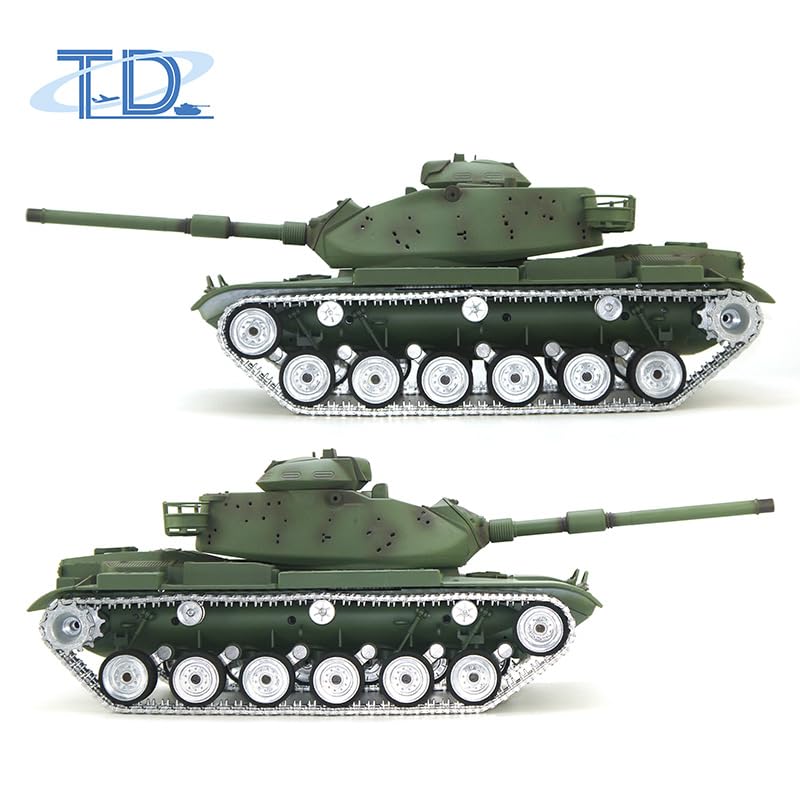 1/16 TOUCAN RC M60A3 USA Tank - Remote Control Hobby Model with BB Shooting, Infrared Battle System, Metal Wheels & Barrel Recoil - Perfect for Military Enthusiasts & Outdoor RC Battles