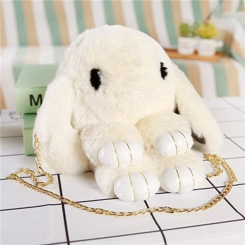 Cute Plush Rabbit Sling Bag for Women & Girls - Soft Fluffy Bunny Shoulder Bag Crossbody Purse - Multicolor Fashion Accessory for Casual Outings, Travel, and Everyday Use