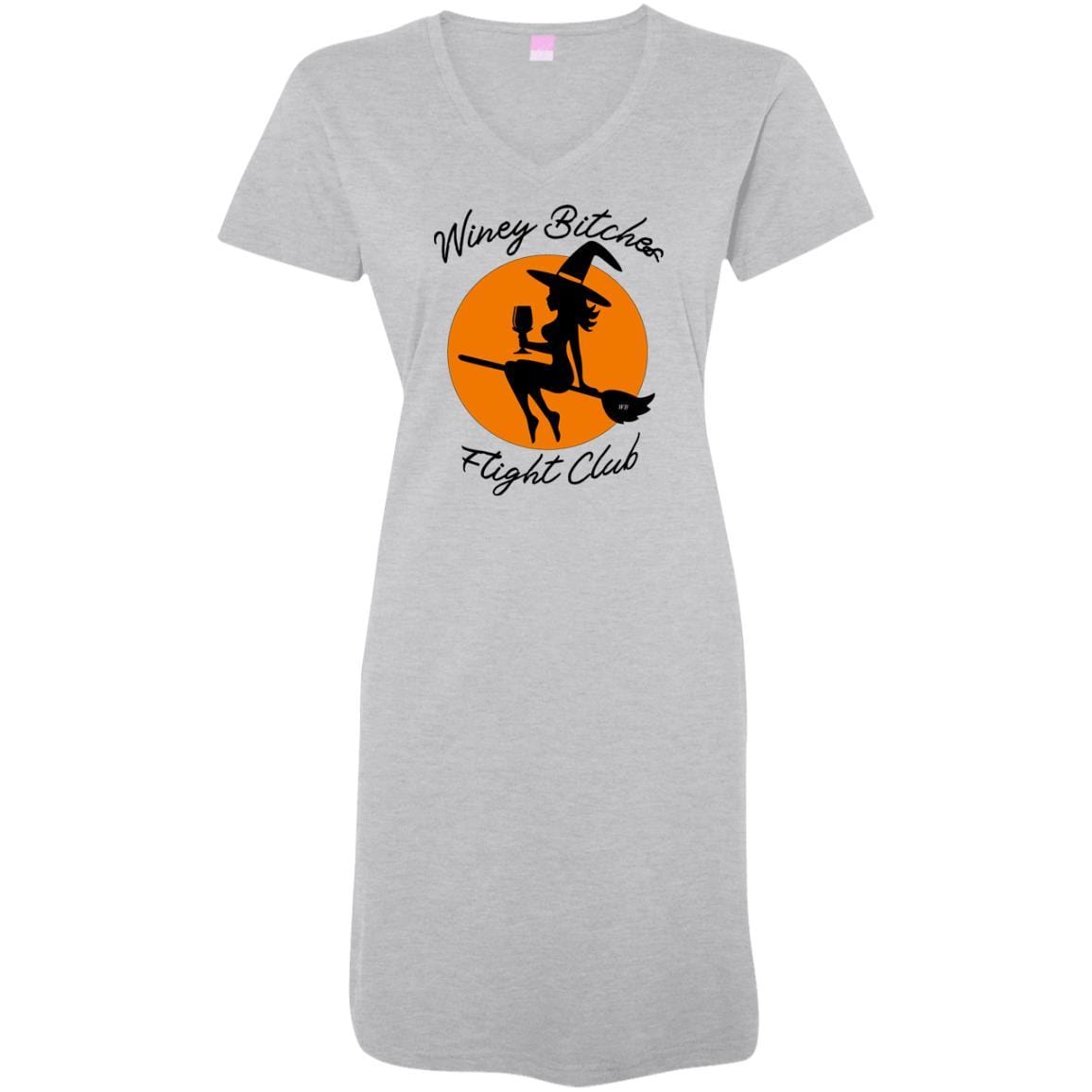 WineyBitches.Co Flight Club Ladies' V-Neck Jersey Cover Up - Soft Beach Dress for Women, Perfect for Pool Parties, Vacations & Summer Outings