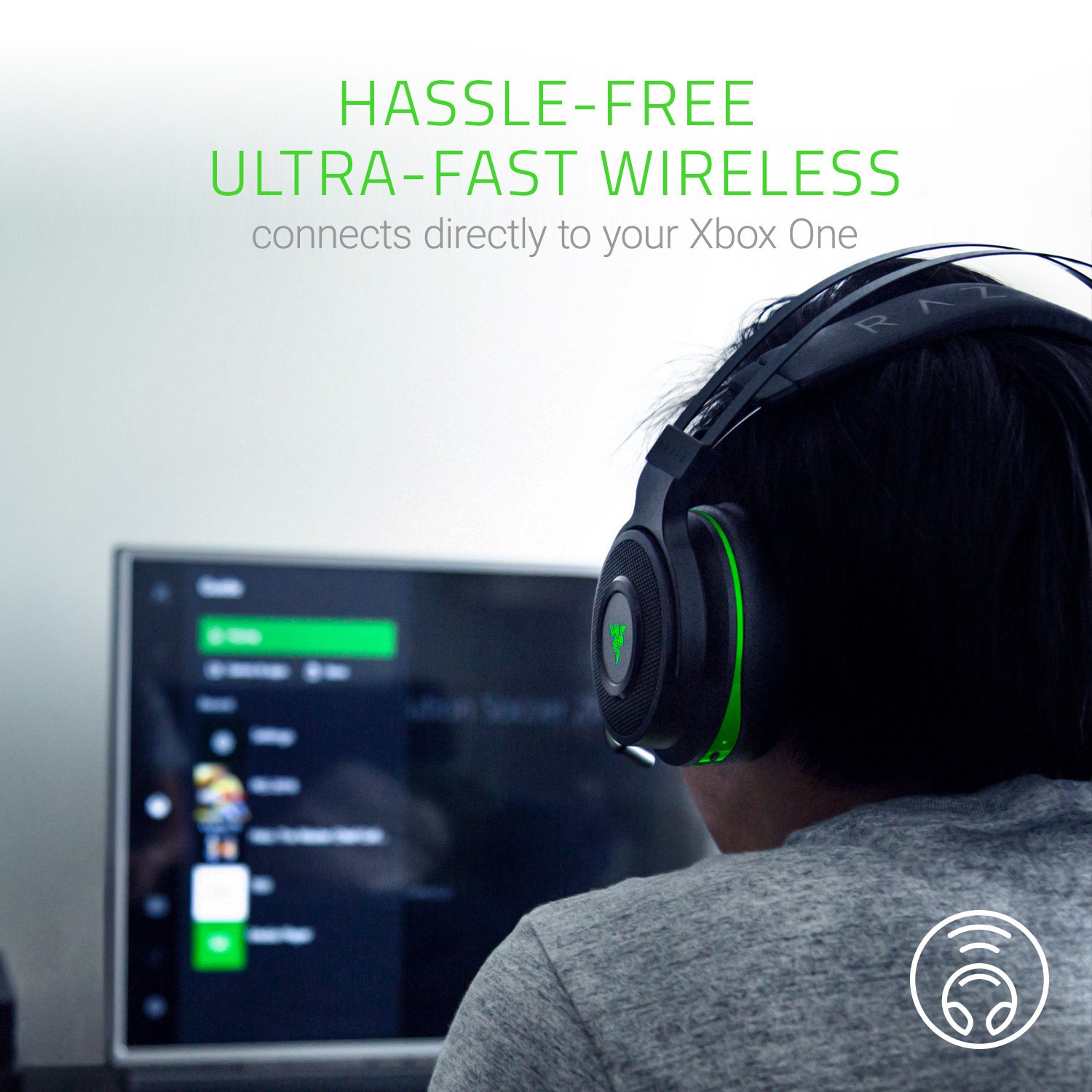 Razer Thresher Wireless Gaming Headset for Xbox One, Xbox Series X/S & PC - 7.1 Surround Sound, Lag-Free Wireless, Retractable Mic - Perfect for FPS, Battle Royale & Online Multiplayer Gaming