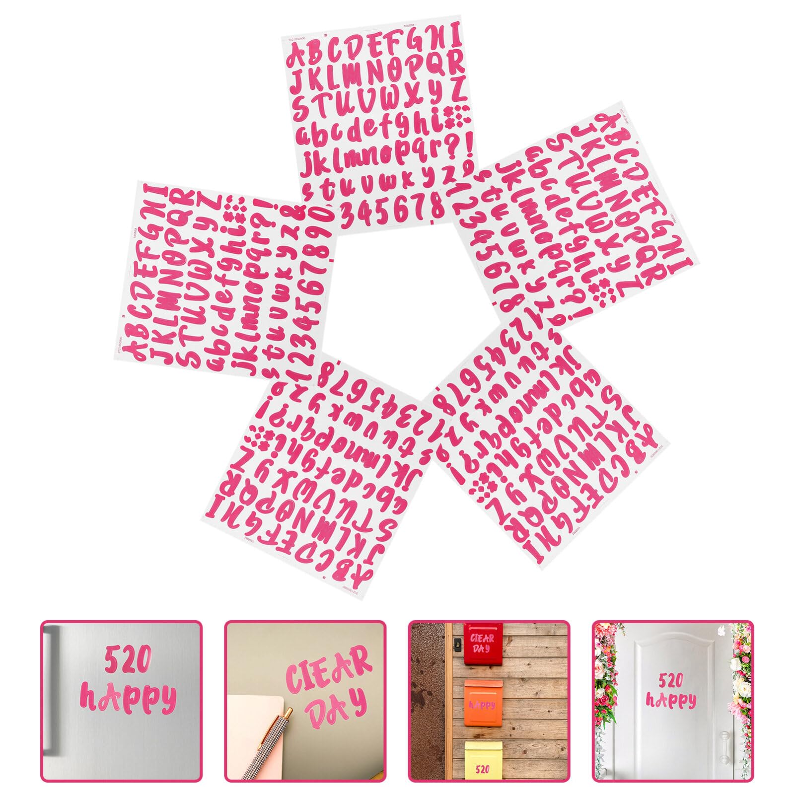 NUOBESTY 5 Sheets Multipurpose Name Stickers - Mailbox, Bottle, Crafts Label Stickers with Alphabet Letters & House Numbers - Perfect for DIY Projects, Home Decor, and Organization