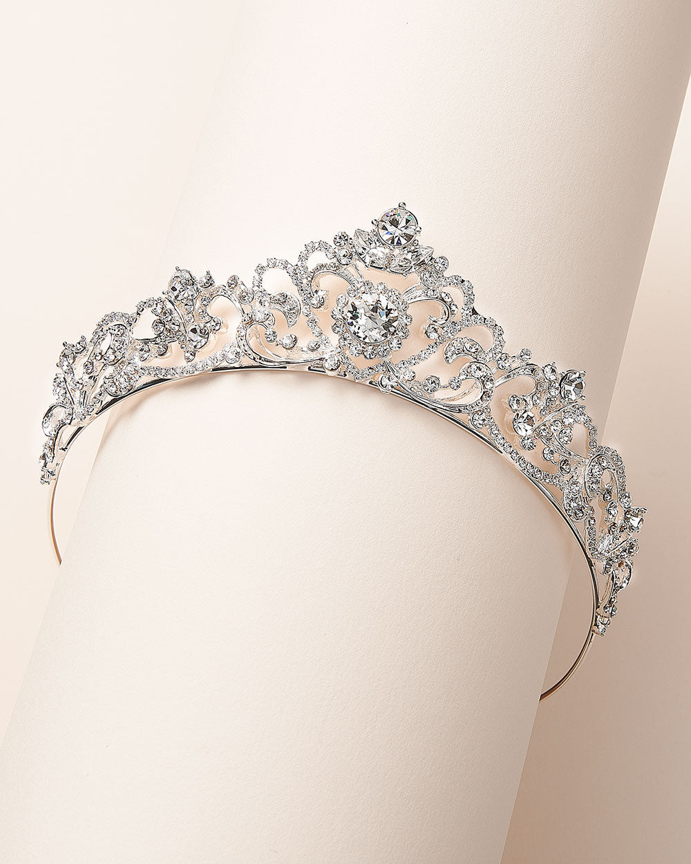 Sparkling Elizabeth Rhinestone Wedding Tiara - Elegant Bridal Headpiece for Weddings, Prom, Pageants & Special Occasions
