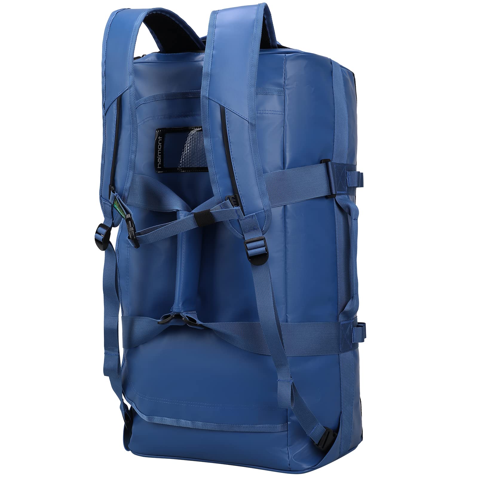 Haimont 60L Large Convertible Duffle Backpack - Water Resistant Sports & Travel Bag for Gym, Weekender, Hiking - Blue | Perfect for Outdoor Adventures & Business Trips