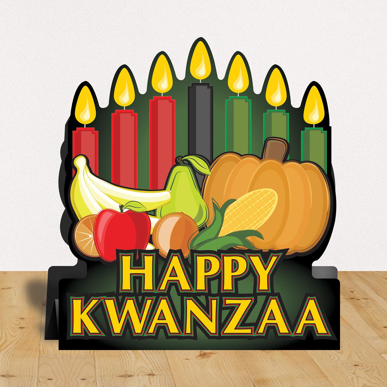 12 Pack Beistle 3D Happy Kwanzaa Centerpiece Decorations - African American Holiday Table Decor for Kwanzaa Celebrations, Parties & Festive Gatherings
