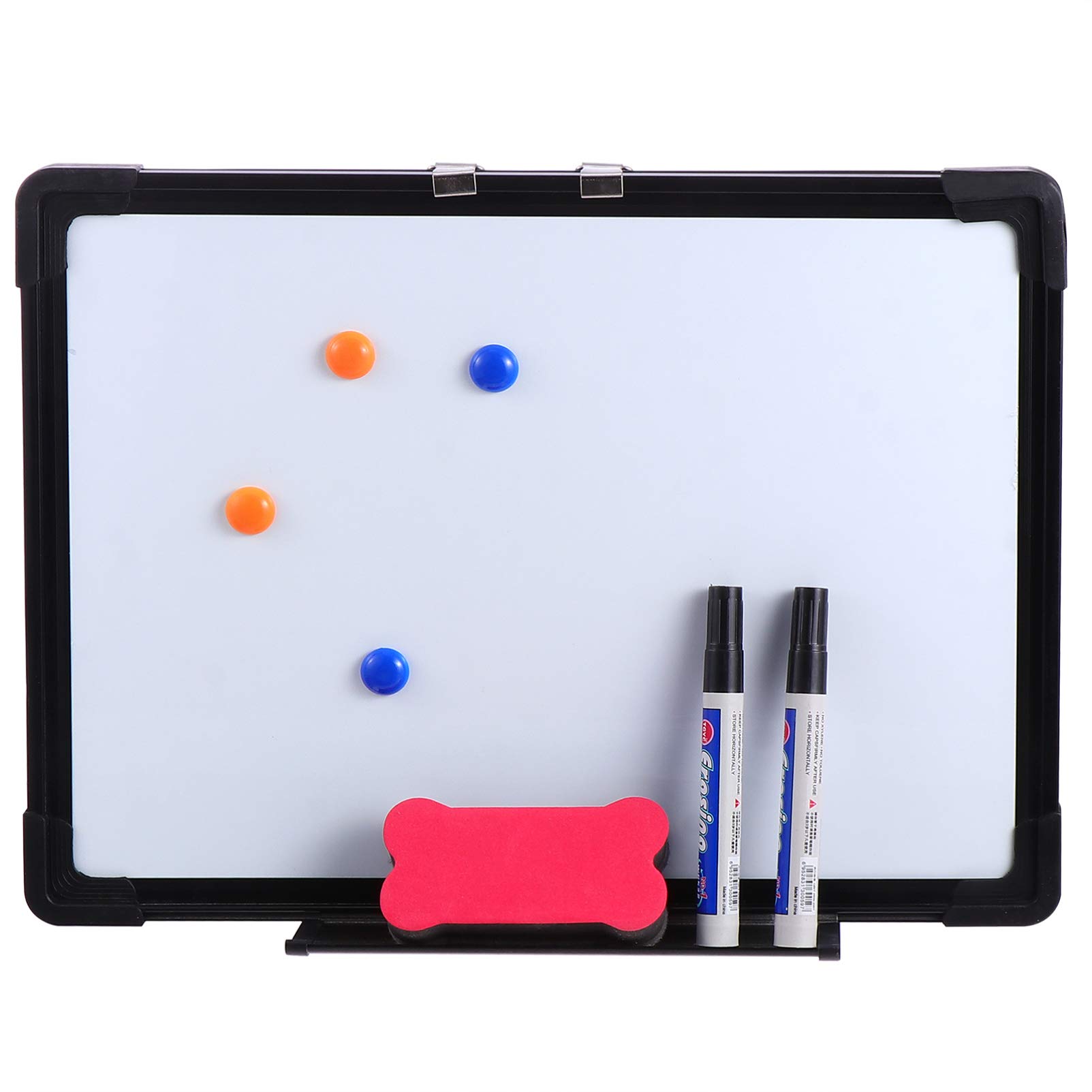 NUOBESTY Small Magnetic Dry Erase Whiteboard with Eraser - Portable Hanging Whiteboard for Kids Drawing, Teaching, Home, School & Office Use - Perfect for Classroom, Study Room, and Workstation Organization