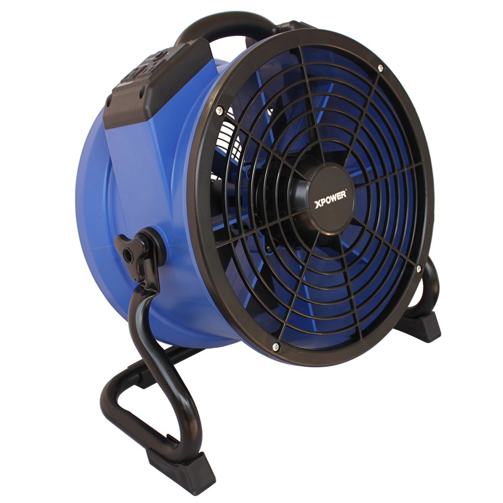 XPOWER X-35AR High-Power Industrial Axial Fan - Heat Resistant Cooling Fan for Workshops, Factories & Hot Environments - Blue (Does Not Generate Heat) - Perfect for Ventilation in Metalworking, Commercial Kitchens & HVAC Systems