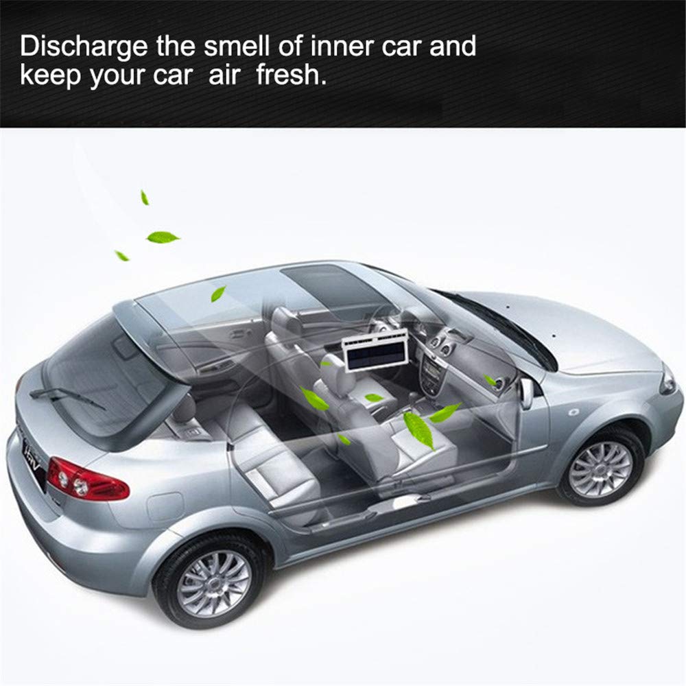 Rechargeable Solar Car Fan - Dual Air Outlet Window Ventilation Cooler for Summer | Keep Your Car Cool & Fresh with Solar Power | Perfect for Road Trips, Commuting & Outdoor Adventures